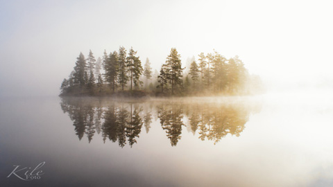 Kile Foto Natur landskap oy i skumringen