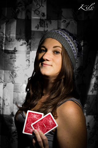 Kile Foto Studio portrett lowkey modell jente cards